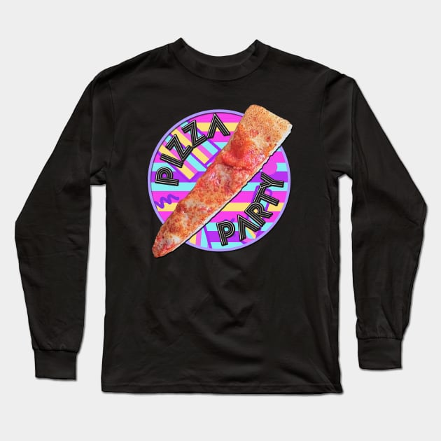 Pizza Party Meme, Tiny Slice d Long Sleeve T-Shirt by karutees